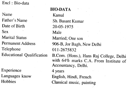 Bihar Board Class 12 English Letter and Applications Writing 3