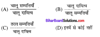Bihar Board 12th Accountancy Objective Answers Chapter 15 लेखांकन अनुपात - 1