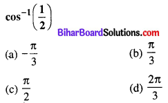 Bihar Board 12th Maths Objective Answers Chapter 2 Inverse Trigonometric Functions Q2