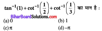 Bihar Board 12th Maths Objective Answers Chapter 2 प्रतिलोम त्रिकोणमितीय फलन Q6