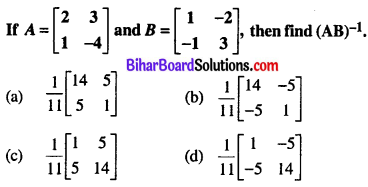Bihar Board 12th Maths Objective Answers Chapter 4 Determinants Q39