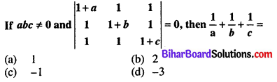 Bihar Board 12th Maths Objective Answers Chapter 4 Determinants Q5