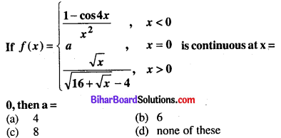 Bihar Board 12th Maths Objective Answers Chapter 5 Continuity and Differentiability Q2