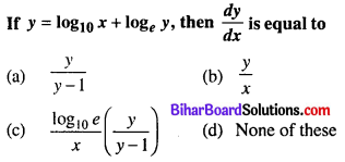 Bihar Board 12th Maths Objective Answers Chapter 5 Continuity and Differentiability Q22
