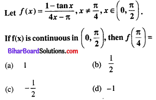 Bihar Board 12th Maths Objective Answers Chapter 5 Continuity and Differentiability Q4