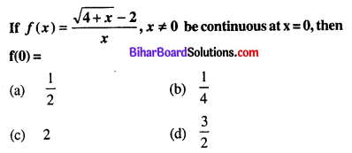 Bihar Board 12th Maths Objective Answers Chapter 5 Continuity and Differentiability Q5