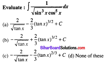 Bihar Board 12th Maths Objective Answers Chapter 7 Integrals Q8