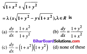 Bihar Board 12th Maths Objective Answers Chapter 9 Differential Equations Q10