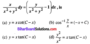 Bihar Board 12th Maths Objective Answers Chapter 9 Differential Equations Q23