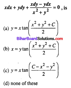 Bihar Board 12th Maths Objective Answers Chapter 9 Differential Equations Q25