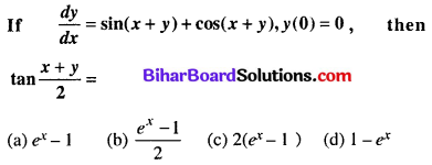 Bihar Board 12th Maths Objective Answers Chapter 9 Differential Equations Q32