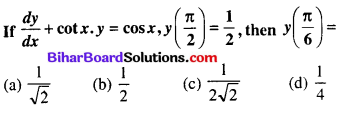 Bihar Board 12th Maths Objective Answers Chapter 9 Differential Equations Q60