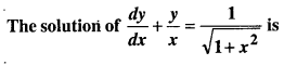 Bihar Board 12th Maths Objective Answers Chapter 9 Differential Equations Q62