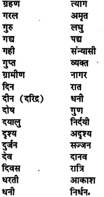 Bihar Board Class 11th Hindi व्याकरण पर्यायवाची शब्द 3