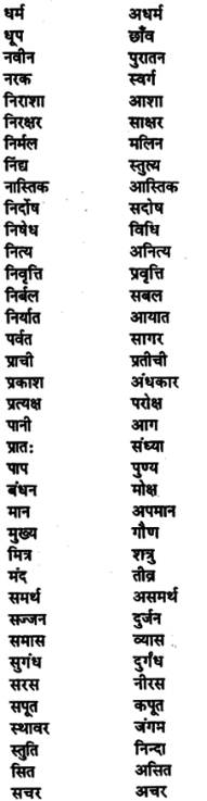 Bihar Board Class 11th Hindi व्याकरण पर्यायवाची शब्द 6
