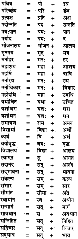 Bihar Board Class 11th Hindi व्याकरण संधि 4