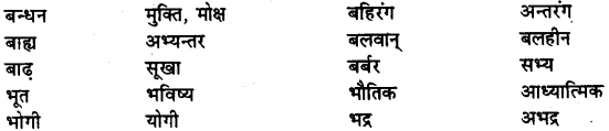 Bihar Board Class 12th Hindi व्याकरण विलोम या विपरीतार्थक शब्द 12