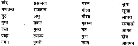 Bihar Board Class 12th Hindi व्याकरण विलोम या विपरीतार्थक शब्द 5