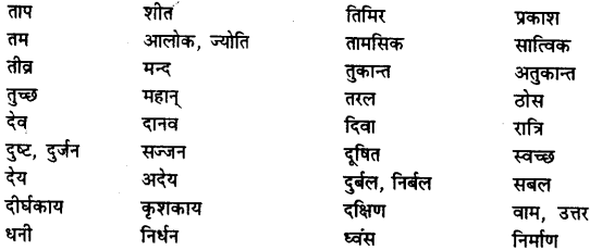 Bihar Board Class 12th Hindi व्याकरण विलोम या विपरीतार्थक शब्द 9