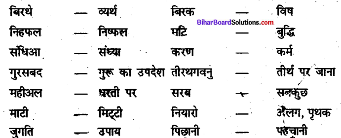 राम नाम बिनु बिरथे जगि जनमा Bihar Board Class 10