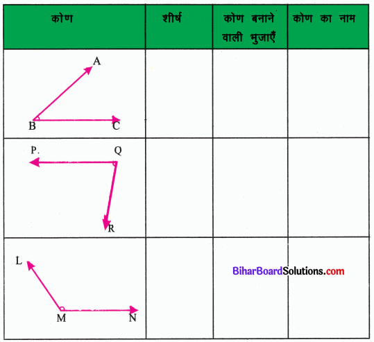 Bihar Board Class 6 Maths Solutions Chapter 5 आधारभूत ज्यामितीय जानकारियाँ Ex 5.2 Q1
