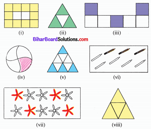 Bihar Board Class 6 Maths Solutions Chapter 7 भिन्न Ex 7.1 Q1