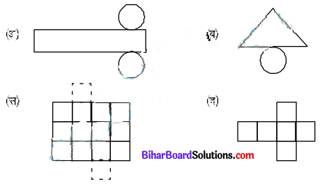 Bihar Board Class 7 Maths Solutions Chapter 16 त्रिविमीय आकृतियों का द्विविमीय निरूपण Ex 16.1 Q1