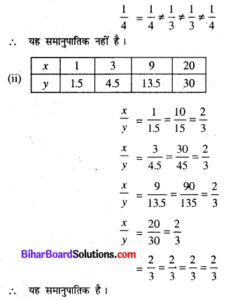 अनुपात और समानुपात के प्रश्न Class 8 Bihar Board Chapter 11