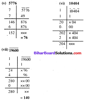 Vargmul Question Bihar Board Class 8 Chapter 5