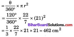 Bihar Board Class 10 Maths Solutions Chapter 12 वृतों से संबंधित क्षेत्रफल Additional Questions SAQ 1