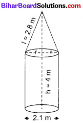 Bihar Board Class 10 Maths Solutions Chapter 13 पृष्ठीय क्षेत्रफल एवं आयतन Ex 13.1 Q7