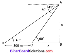 Bihar Board Class 10 Maths Solutions Chapter 9 त्रिकोणमिति के कुछ अनुप्रयोग Additional Questions LAQ 11