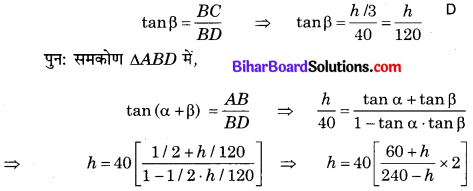 Bihar Board Class 10 Maths Solutions Chapter 9 त्रिकोणमिति के कुछ अनुप्रयोग Additional Questions LAQ 7.1