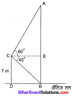 Bihar Board Class 10 Maths Solutions Chapter 9 त्रिकोणमिति के कुछ अनुप्रयोग Ex 9.1 Q12