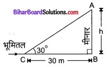 Bihar Board Class 10 Maths Solutions Chapter 9 त्रिकोणमिति के कुछ अनुप्रयोग Ex 9.1 Q4