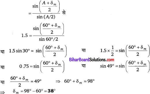 Bihar Board Class 10 Science Solutions Chapter 10 प्रकाश-परावर्तन तथा अपवर्तन