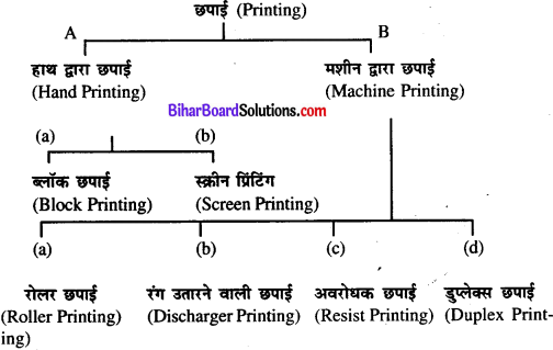 Bihar Board Class 11 Home Science Solutions Chapter 20 वस्त्रों की परिसज्जा
