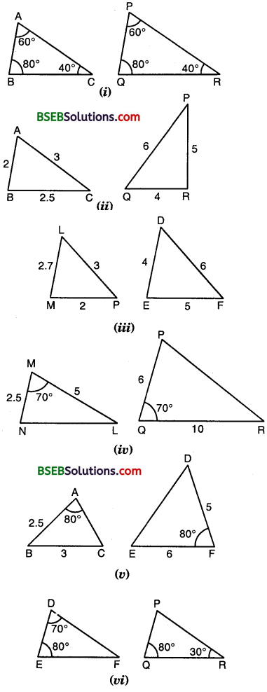Bihar Board Class 10th Maths Solutions Chapter 6 Triangles Ex 6.3 1