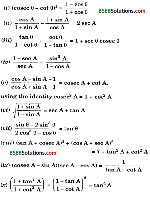 Bihar Board Class 10th Maths Solutions Chapter 8 Introduction to Trigonometry Ex 8.4 9