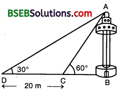 Bihar Board Class 10th Maths Solutions Chapter 9 Some Applications of Trigonometry Ex 9.1 12