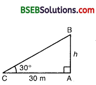 Bihar Board Class 10th Maths Solutions Chapter 9 Some Applications of Trigonometry Ex 9.1 4