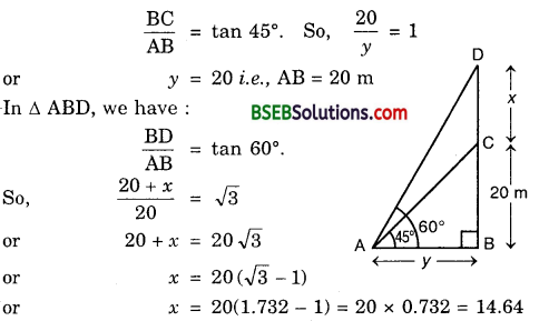 Bihar Board Class 10th Maths Solutions Chapter 9 Some Applications of Trigonometry Ex 9.1 8