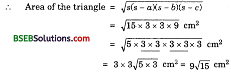 Bihar Board Class 9th Maths Solutions Chapter 12 Heron’s Formula Ex 12.1 10