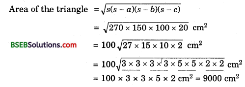 Bihar Board Class 9th Maths Solutions Chapter 12 Heron’s Formula Ex 12.1 8