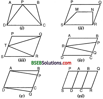 Bihar Board Class 9th Maths Solutions Chapter 9 Areas of Parallelograms and Triangles Ex 9.1 1