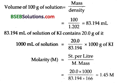 Bihar Board Class 12 Chemistry Solutions Chapter 2 Solutions 4