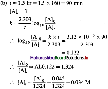 Maharashtra Board Class 12 Chemistry Solutions Chapter 6 Chemical Kinetics 114
